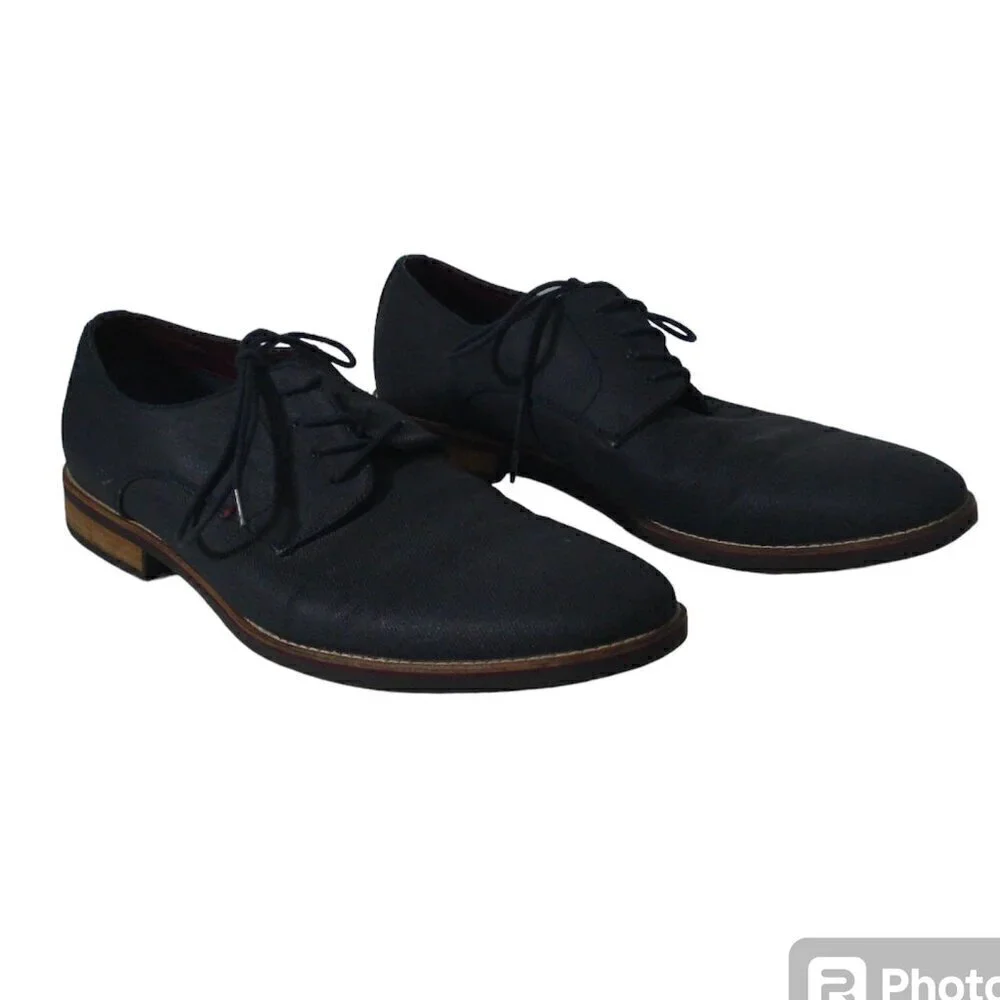 CALL IT SPRING Oxford Shoes Men's Size 12 Blue Almond Toe Textured Canvas